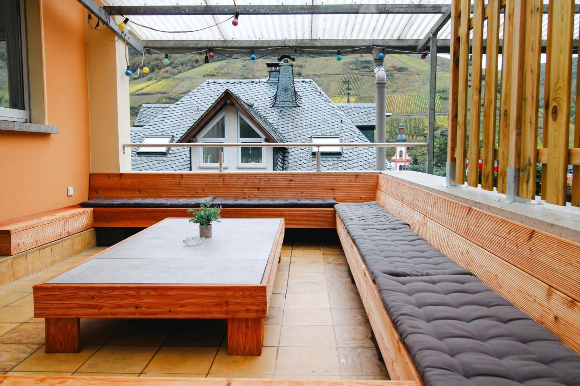 Chill Out Area, Grandiose Aussicht, Haengematte, Smart Tv, Netflix Apartment Zell an der Mosel Bagian luar foto